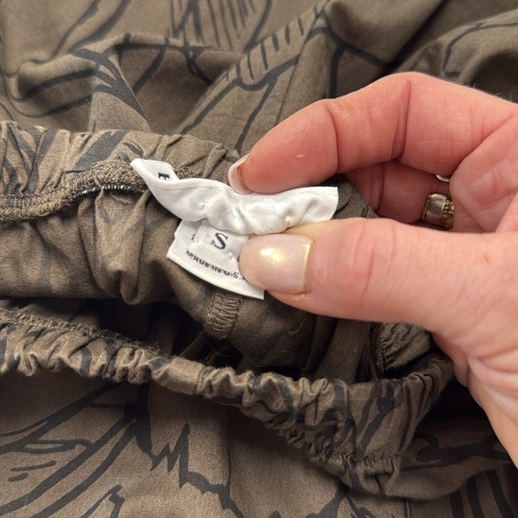 bryn Walker Brown and Black Floral Outline Print Cotton Oliver Pant Size Small - Picture 9 of 11